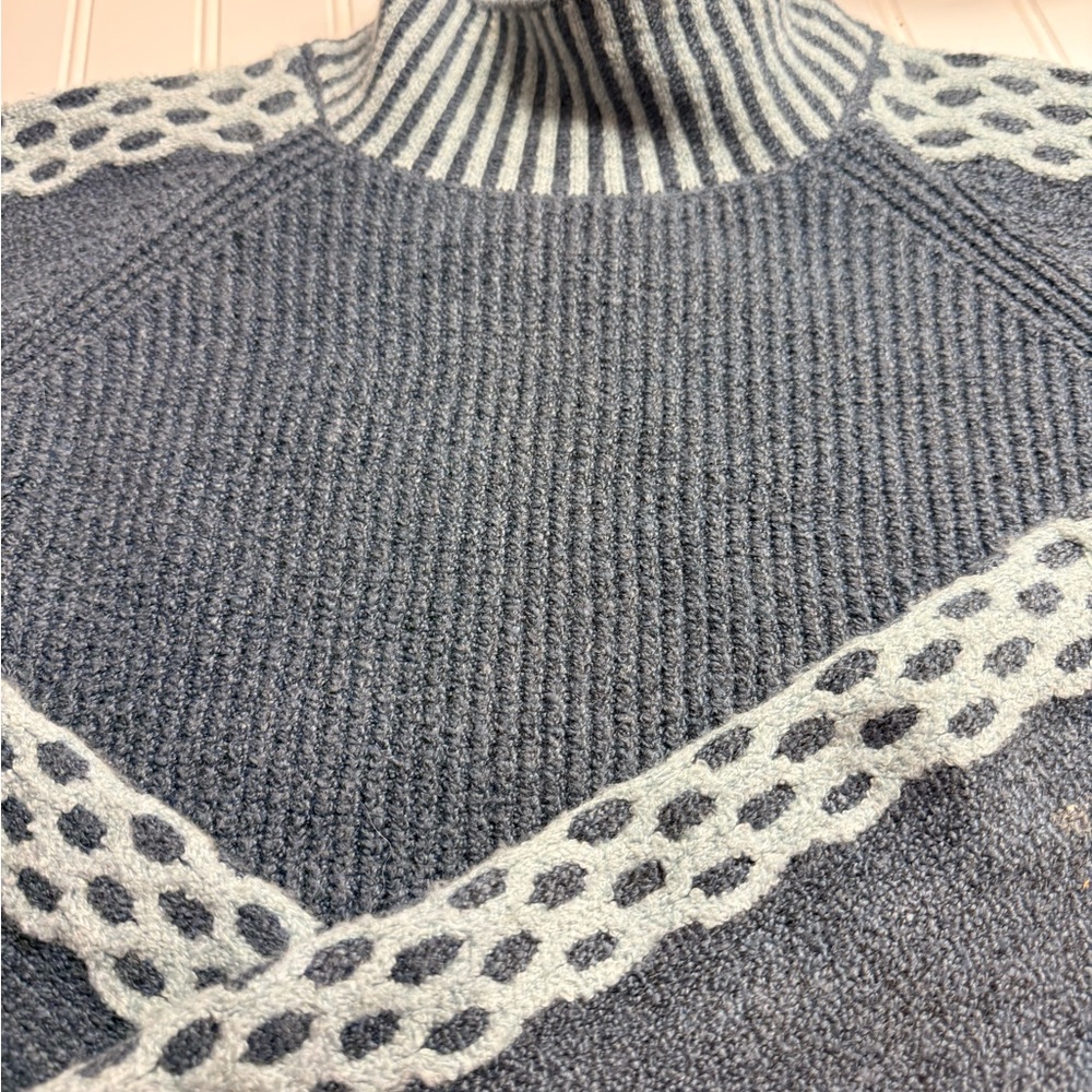 Wild Fable Blue and Gray Turtleneck Sweater - Picture 2 of 7